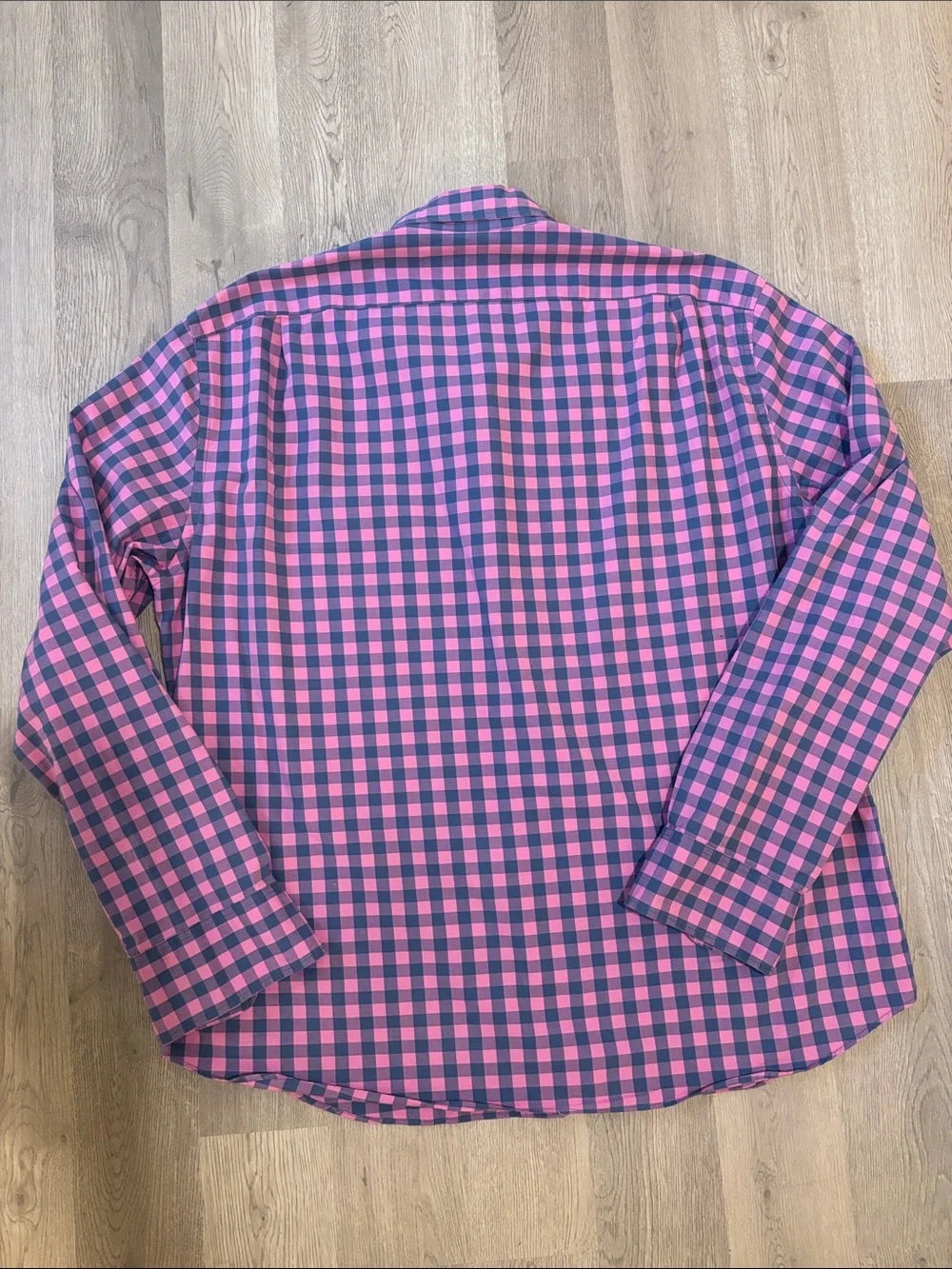 J. Crew Pink and Navy Gingham Button-Down Shirt